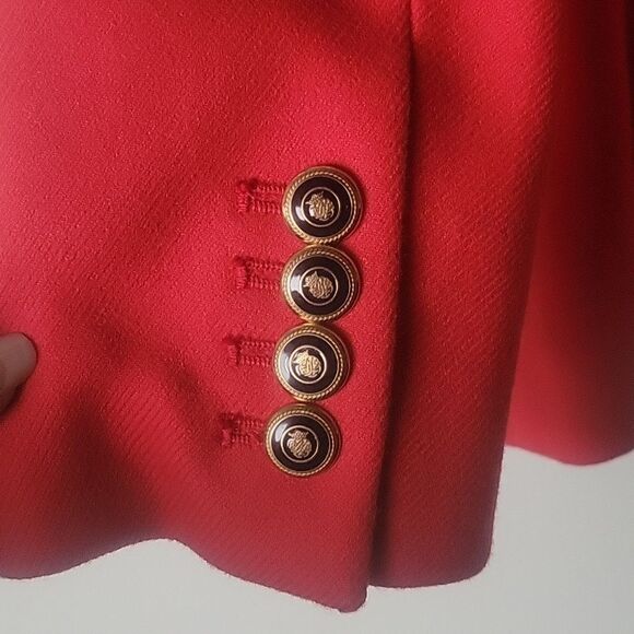 NEW J Crew 2 Red Coral Wool Hack ing Riding Jacket Blazer Equestrian Academia - Picture 15 of 16